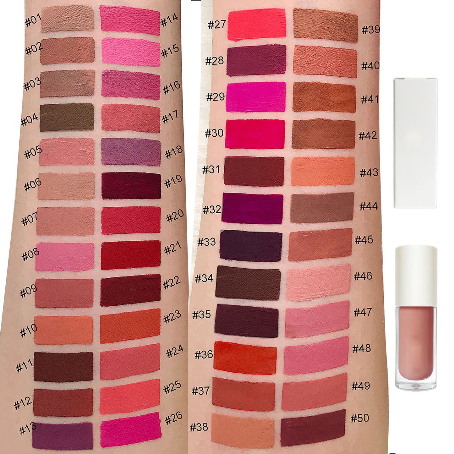 Lalasis 50 colors lipgloss makeup kiss free cosmetics waterproof velvet nude matte liquid lipstick