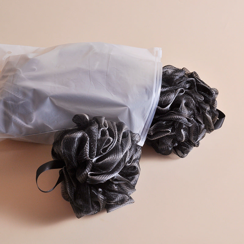 Lalasis 60 gram black natural shower puff ball loofah bath sponge