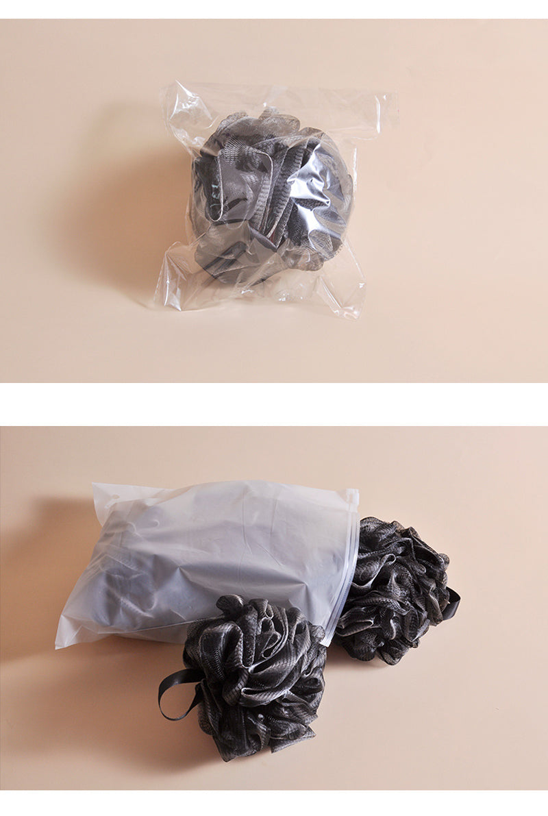 Lalasis 60 gram black natural shower puff ball loofah bath sponge