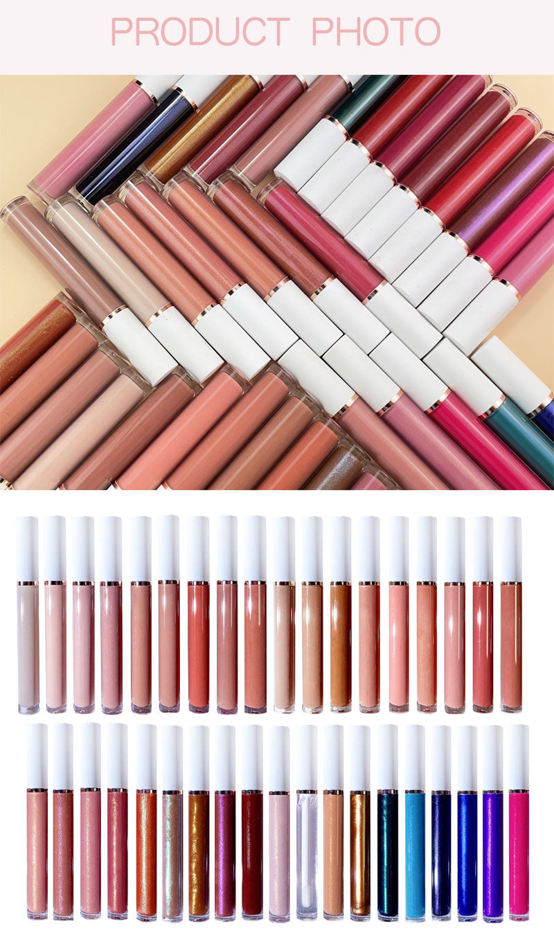 Lalasis 64 colors moisture lipgloss nude vegan glossy clear liquid lipstick lip gloss