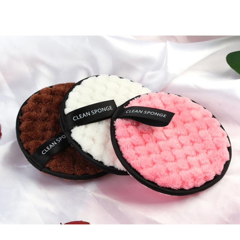 Lalasis face square round reusable facial makeup remover sponge cleaning pad