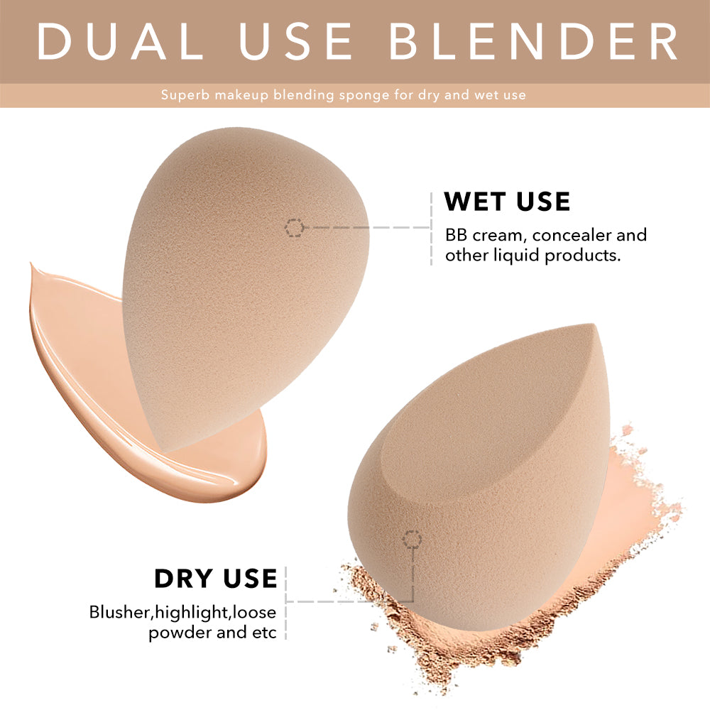 Lalasis new powder makeup sponge puff latex free beauty egg black portable sponge