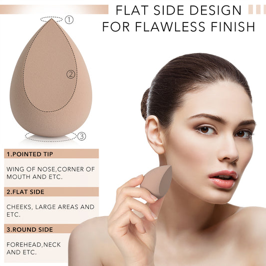 Neuer Puder-Make-up-Schwamm, Großhandel, latexfrei, Schönheits-Ei, schwarz, tragbarer Schwamm