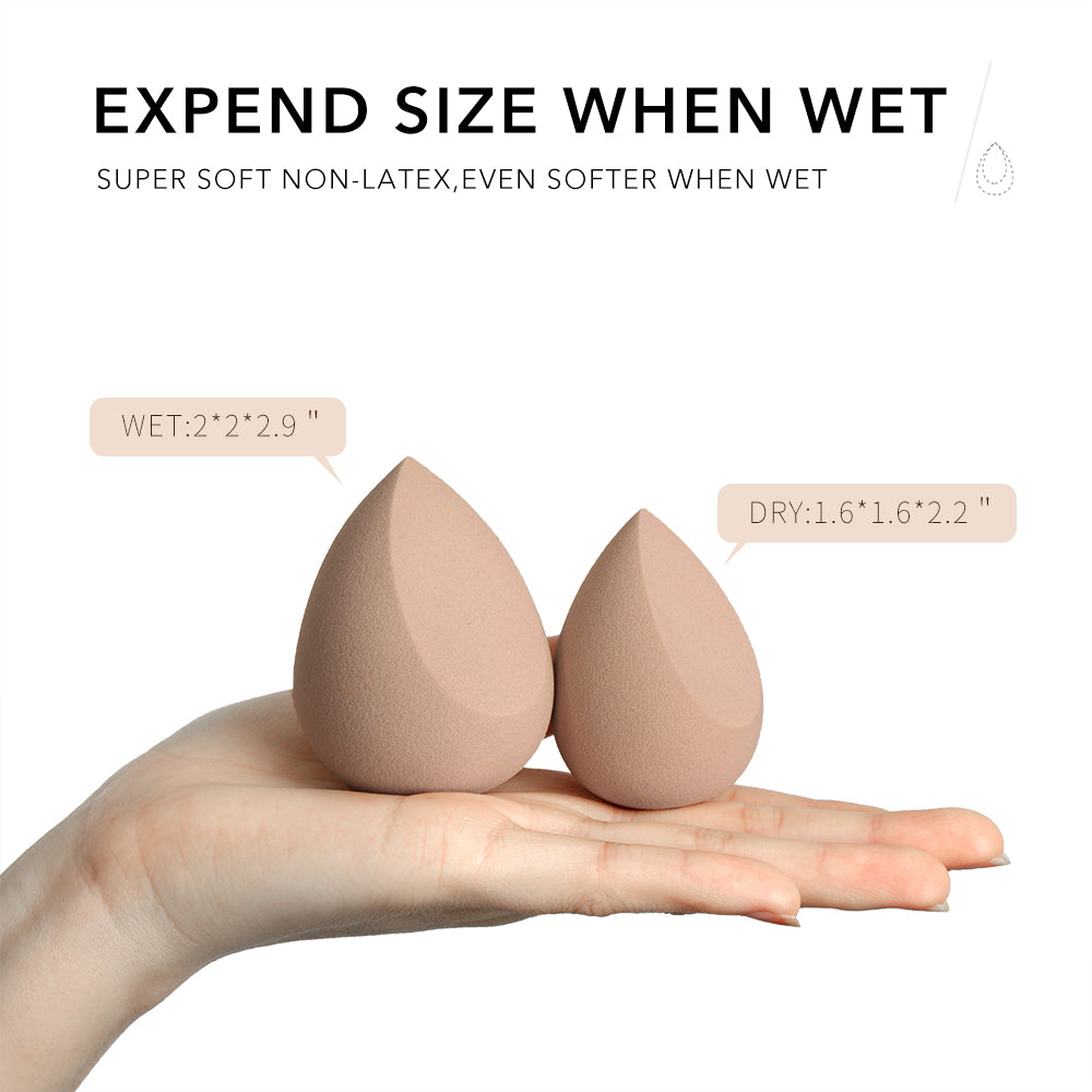 Lalasis new powder makeup sponge puff latex free beauty egg black portable sponge