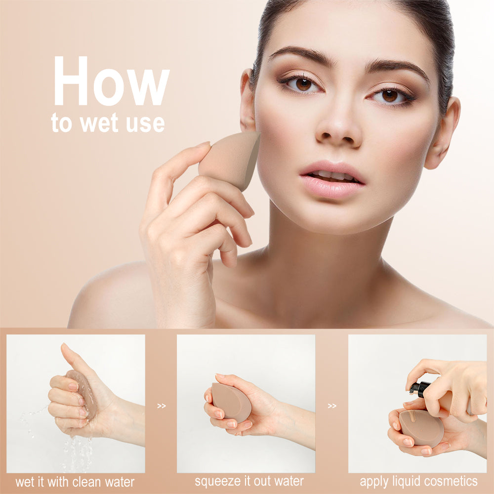 Lalasis new powder makeup sponge puff latex free beauty egg black portable sponge