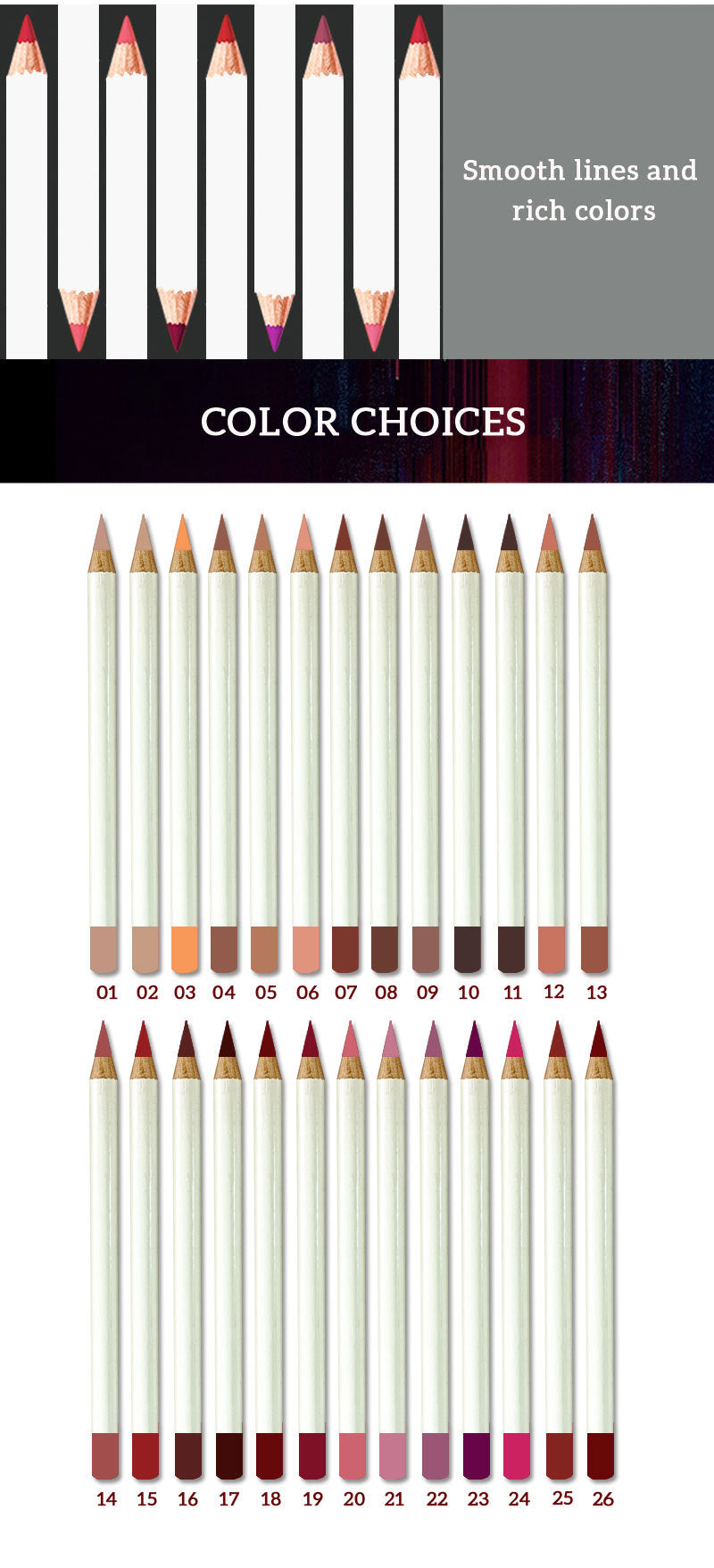 Outils de maquillage pour les lèvres en usine OEM, crayon à lèvres personnalisé sous marque privée 