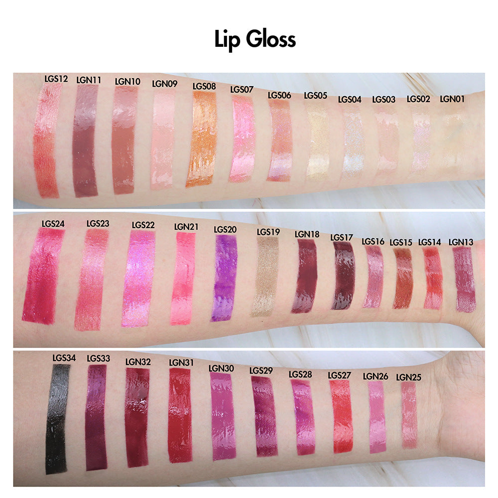 Lalasis 34 colors pearlescent lip glaze moisturizing lip oil moisturizing liquid lip gloss